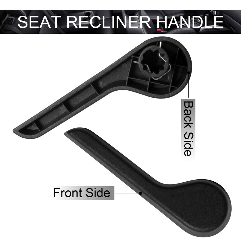 HUSUKU Seat Recliner Handle LH Driver Side RH Passenger Side Front Ebony for 2007-2013 Chevy GMC Pickup Truck SUV (Black) Replaces:15232594 15232598 OE GM-2511A-FL OE GM-2511B-FL - Image 2